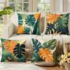 Fundas de Almohada Serie Plantas Suministros del Fabricante, Fundas de Almohada Decorativas Verde Fresco para Hotel y B&B, Cojines de Cabecera para Dormitorio