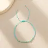 Pulseira Colorida de Miçangas de Arroz Estilo Boho para Mulheres, Cordão de Mão Ajustável com Pedra Multifacetada Nicho Estilo Ins, Tendência de Joias Transfronteiriça