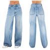 Venta Directa de Fabricantes Transfronterizos Europeos y Americanos Jeans Sueltos de Pierna Ancha para Mujer Jeans para Mujer Estilo High Street Delgado de Comercio Exterior Dropshipping