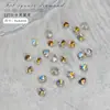 6mm rede vermelha arte de unha K9 quadrado gordo Super Brilhante fundo pontudo multi-corte unha formato de diamante moca Diamante de Cristal Ornamento de Diamante