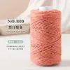 Hilo de Algodón Hueco Teñido Degradado con Lentejuelas e Hilos Plateados para Tejer DIY, Hilo de Hilo de Mariposa Plateado de 2 mm para Bolsos y Sombreros
