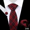 Corbata de Negocios para Hombre Pañuelo de Bolsillo Traje Vestido Banquete Camisa Rojo Negro Polo Lunares Cuadros Corbata de 8cm