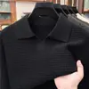 Suéter Grossinho com Gola de Gaivota Estilo Old Money para Homens, Tricô Jacquard Quente de Manga Longa para Inverno, Atacado