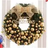 Guirnalda de Navidad de estilo coreano superventas 30CM40cm de ratán Guirnalda para colgar en la puerta centro comercial hotel ventana Decoraciones navideñas
