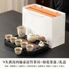 Juego de Té Ru Kiln traje Hogar Cerámica Té Tetera Taza de Té Bandeja de Té Lujo Ligero Juego de Té de Alta Gama para Visitas