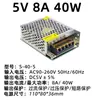 Fuente de Alimentación Conmutada de 220V a 5V DC 2a10a40a Tiras LED Monocolor Pantallas Electrónicas LED Motores