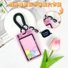 Titular de tarjeta de música mecedora creativa aidou, tarjetero transparente para insignia de estudiante, cubierta protectora para tarjeta escolar, tarjetero en stock, fabricante mayorista de tarjeteros