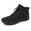 Zapatos de Algodón de Cinco Dedos Antideslizantes Resistentes al Desgaste Estilo Pareja Zapatos de Senderismo Cálidos de Caña Alta Forrados de Lana Botas de Nieve Resistentes al Frío para Exteriores Zapatos de Escalada