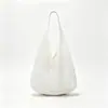 Nova Bolsa de Palha Grande Capacidade para Verão, Bolsa de Praia Tecida, Bolsa de Praia de Tricô com Flores, Bolsa Tote Elegante de Ombro Único para o Dia a Dia
