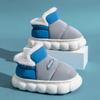 Chinelos de Algodão Infantis para Meninos de Inverno Quentes com Forro de Lã Espessados Antiderrapantes Impermeáveis Sapatos de Penas Calçados de Algodão para Casa Pai-Filho