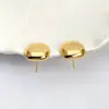 Pendientes Metálicos Brillantes de Alta Gama Personalizados Estilo Europeo y Americano Transfronterizos, Pendientes Sencillos de Perlas Redondas, Pendientes de Diseño Retro Francés