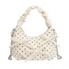 Bolsa Transversal Casual de Design de Nicho Transfronteiriço para Mulheres, Bolsa de Mão da Moda Simples Tendência Estilo Coreano, Bolsa Estilosa de Meia-Lua