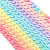 Plástico Acrílico Colorido Cor Sólida Fosco Corrente Corrente DIY Anel Aberto Bolsas de Joias Pequenos Acessórios Atacado