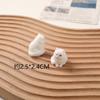 Huhu Meng Leche Mascota Resina Flock Estéreo Lindo Oso de Peluche Corgi Perro Llavero DIY Colgante para Teléfono Móvil Accesorios