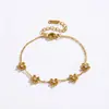 Pulseira Flor Zircônia de Aço Inoxidável Mais Vendida Transfronteiriça Moda Versátil para o Dia a Dia Corfasto Aço Titânio Pulseira Floral Joias