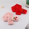 Bufanda de invierno para niños, cálida, de felpa, con forma de cereza pequeña, para estudiantes y niños.