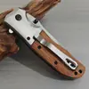 Cuchillo plegable portátil para camping y montañismo al aire libre, hoja 5CR15, mango de caoba, transfronterizo para cuchillo plegable en stock
