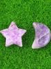 Amazon Más Vendido Estrella Natural de Cinco Puntas Piedra Ágata Cristal Estrella Luna No Porosa Accesorios de Joyería DIY