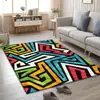 Suministro directo de fábrica tendencia geométrica graffiti alfombra para sala de estar dormitorio vestidor alfombrilla de cocina felpudo venta al por mayor
