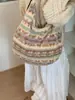 2025 Invierno Nuevo Retro Nicho Bolso Cubo Relleno Cruzado Bolso de Hombro Bolsa de Lona para el Trabajo y Viajes Bolsa para Clase