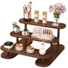 Estante de Armazenamento de Mesa para Sala de Estar Estante de Armazenamento Multicamadas Tipo Escada Porta-Copos de Água Copo de Café Conjunto de Chá Estante de Exibição para Bancada