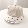 Gorra de Pato para Bebé para Primavera y Otoño, Ala Ancha, Estilo Coreano, Adorable Gorra de Pescador con Oso para Niños y Niñas, Protección Solar Delgada