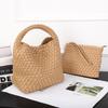 2026 Nueva Bolso Tote Tejido de Cuero Suave de Moda Coreana de Gran Capacidad con Neceser a Juego, Bolso de Hombro, Bolso de Axila, Bolso Cruzado