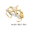 Pulsera de Metal Abierta con Forma de Estrella de Mar Exagerada, Nuevo Estilo Festivo Transfronterizo Europeo y Americano, Accesorio de Mano Versátil Estilo Bohemio de Playa