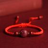 Pulseira de Corda Vermelha Cinábrio do Zodíaco Tecida à Mão para Mulheres e Homens
