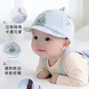 Gorro de Bebé Primavera Delgado Dibujos Animados Dinosaurio Gorra de Béisbol Gorra Protectora del Sol para Recién Nacidos con Ala Ancha para Bebés Pequeños