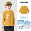 Camiseta de Manga Larga de Dibujos Animados Estilo Europeo para Niños, Top Casual, Nueva Colección Primavera y Otoño 2026, Ropa para Niños Pequeños, Colección de Otoño