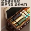 Banqueta para Cambiar Zapatos para Entrada de Casa, Gabinete de Zapatos de Madera Maciza de Lujo Ligero con Asiento, Almacenamiento Integrado para Pasillos Estrechos