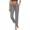 Pantalones Casuales con Cordón de Color Sólido de Cintura Alta para Mujer, Elásticos, Ajustados, Largos, Cómodos, con Bolsillos Inclinados