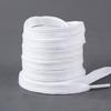Cordón de algodón de los años 70, cabeza de concha, zapatos blancos pequeños, cordones de zapatos, longitud blanca, se puede hacer con envío gratuito, capa doble plana blanca