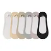 Calcetines de barco para mujer en verano, calcetines antideslizantes de silicona para tacones altos, calcetines poco profundos de seda helada con suela de algodón, calcetines invisibles sin costuras