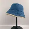 Sombrero de Pescador Retro de Mezclilla Estilo Coreano para Mujer, Sombrero de Ala Ancha Versátil de Alta Gama que Hace que la Cara Parezca Más Pequeña, Sombrero de Pescador con Protección Solar