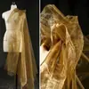 Hilo de cristal rojo/verde/azul/morado malla brillante doble color brillante vestido de novia DIY ropa hecha a mano tela de diseñador