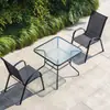 Silla de Patio Impermeable Protección Solar Exterior Popular Exterior Ocio Balcón al Aire Libre Simple Jardín Respaldo Mesa Taburete