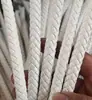 Bolsa de corda de couro PU bolsa corda de couro corda trançada couro elástico acessórios trançados multi-fios corda redonda 12mm núcleo de algodão