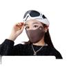 Mascarilla de Invierno de Espuma Viscoelástica para Mujer de Aspecto Elegante, Cálida, Transpirable, Cortavientos, Ajustable para Ciclismo al Aire Libre, Cortavientos y Cálida