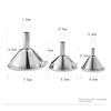 Kit de Funil de Aço Inoxidável de Fábrica em 3 Peças Mini Pequeno Funil para Óleo e Vinho Dispensador Integrado de Líquidos