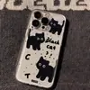 Gatinho Fofo Adequado para Capa de Celular Apple 17/16/15 Promax iPhone 14 Desenho Animado 13 Criativo 12 Transparente