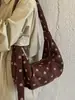 Bolso de lunares de nicho súper popular para mujer, nuevo bolso cruzado de moda 2026, exquisito bolso de hombro para axila, bolso de cuerno