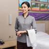 Ropa de Trabajo Limpia para Mujer, Ropa de Otoño de Manga Larga, Servicio al Cliente de Hotel y Casa de Huéspedes, Ropa de Tallas Grandes para Personal de Administración de Propiedades, Lino, Gama Alta