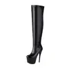 Nuevas Botas Elásticas Ajustadas Botas Europeas y Americanas Hasta la Rodilla Botas de Plataforma con Suela Gruesa Botas de Tacón Alto para Discoteca 4-47 Tallas Grandes Botas de Exportación