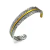 Pulsera de Pluma para Hombre de Nuevo Retro Transfronteriza Diseño Creativo Personalizado Apertura Tamaño Ajustable Venta Directa de Fábrica