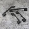 Puxador de Plástico Puxador de Gaveta de Armário Preto Americano Puxador de Porta de Guarda-Roupa Moderno Simples Europeu Puxador Pequeno de Armário