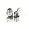 Suministros del Fabricante Socket Dc025M 5.5*2.5 Pin Curvado Conector Hembra Socket de CC con Base de Alimentación Roscada