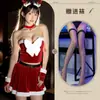 Ropa Interior Sexy Private Moon Deseo Puro Reno Navideño Terciopelo Ropa Sexy Abstinencia Lazo Abertura Traje de Sirvienta