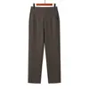Pantalones cortos de forro polar para otoño e invierno con cintura elástica, pantalones fluidos para mujeres de mediana edad y mayores, pantalones largos holgados para la abuela